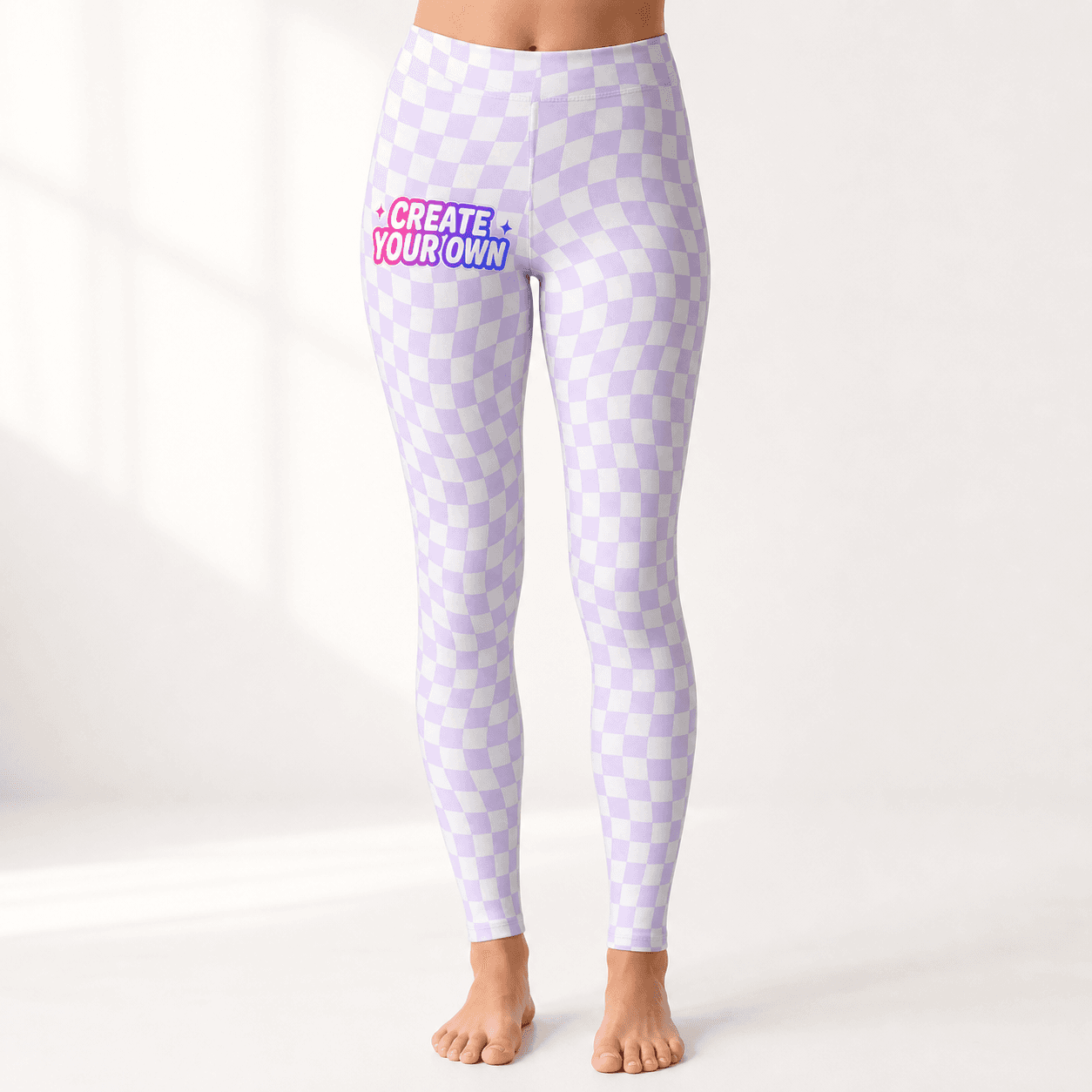 All-Over Print Women's Skinny Leggings on model