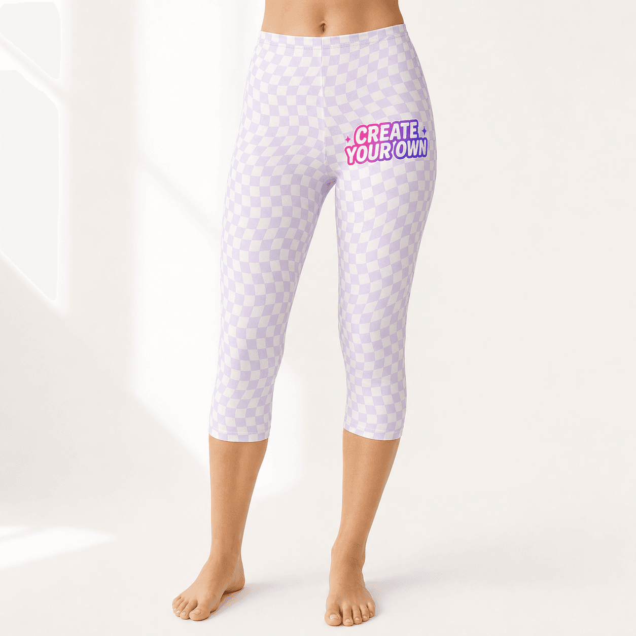 All-Over Print Women's Capri Leggings on model