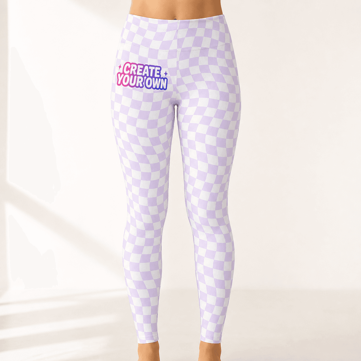 All-Over Print Women's Athletic Leggings on model