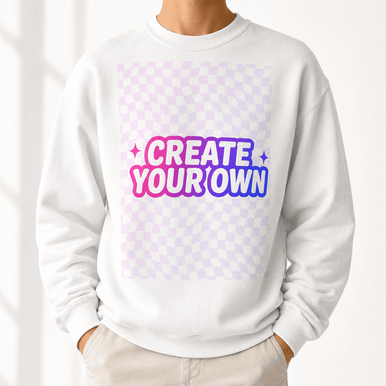 Garment-Dyed Crewneck Sweatshirt on model