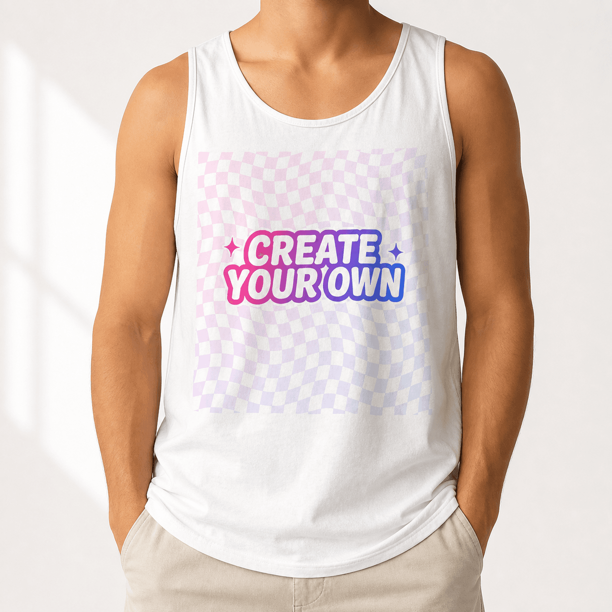 Garment-Dyed Tank on model
