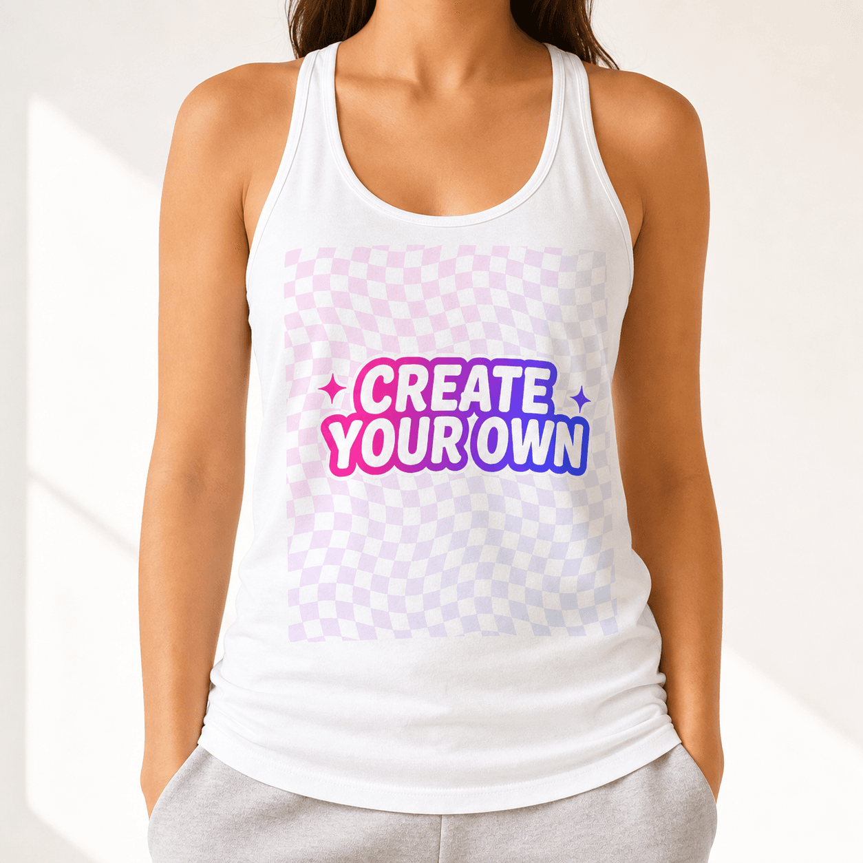 Women's Ideal Racerback Tank on model