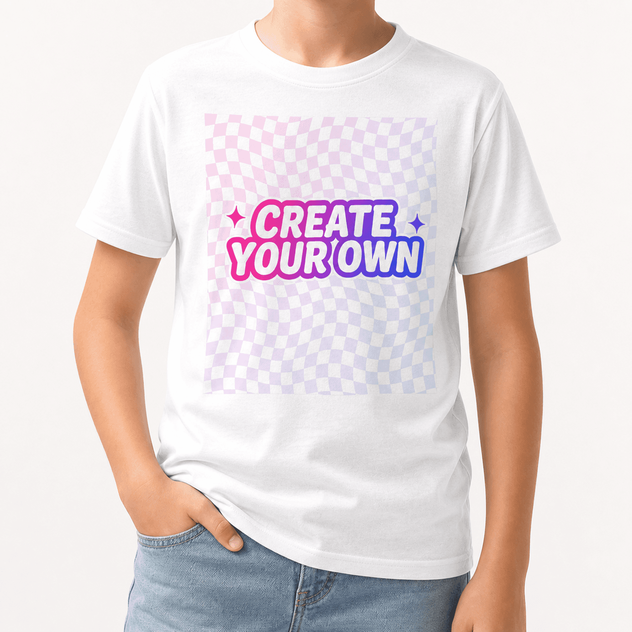 Youth Staple Tee on model