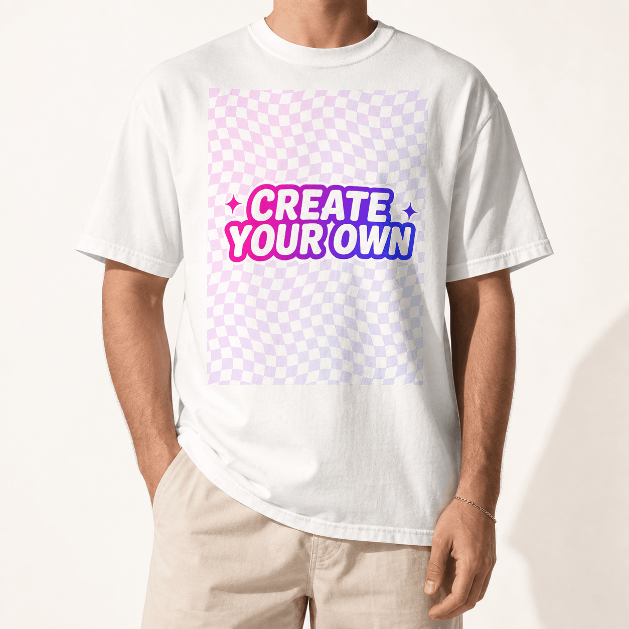 Garment-Dyed Heavyweight Tee on model