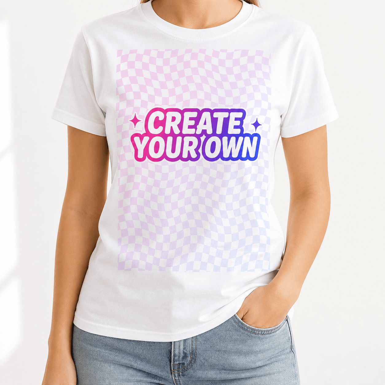 Women's Softstyle T-Shirt on model